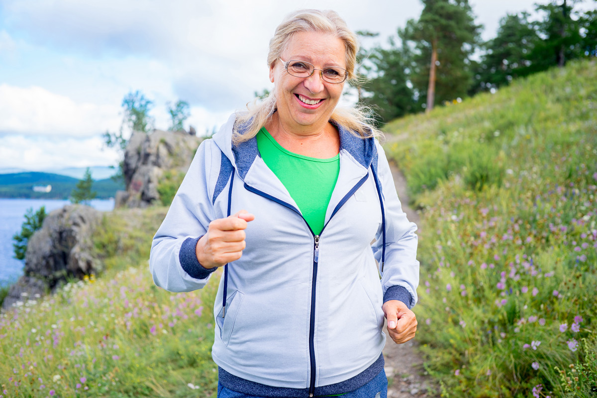 woman hiking