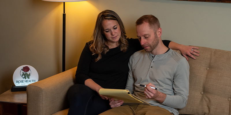 research-articles Mitchell and Catie Parks reviewing notes